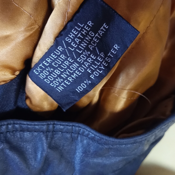 RARE Vintage Arctic Life Thick Leather Aviator Biker Jacket Dinno Gallucci - Picture 14 of 14